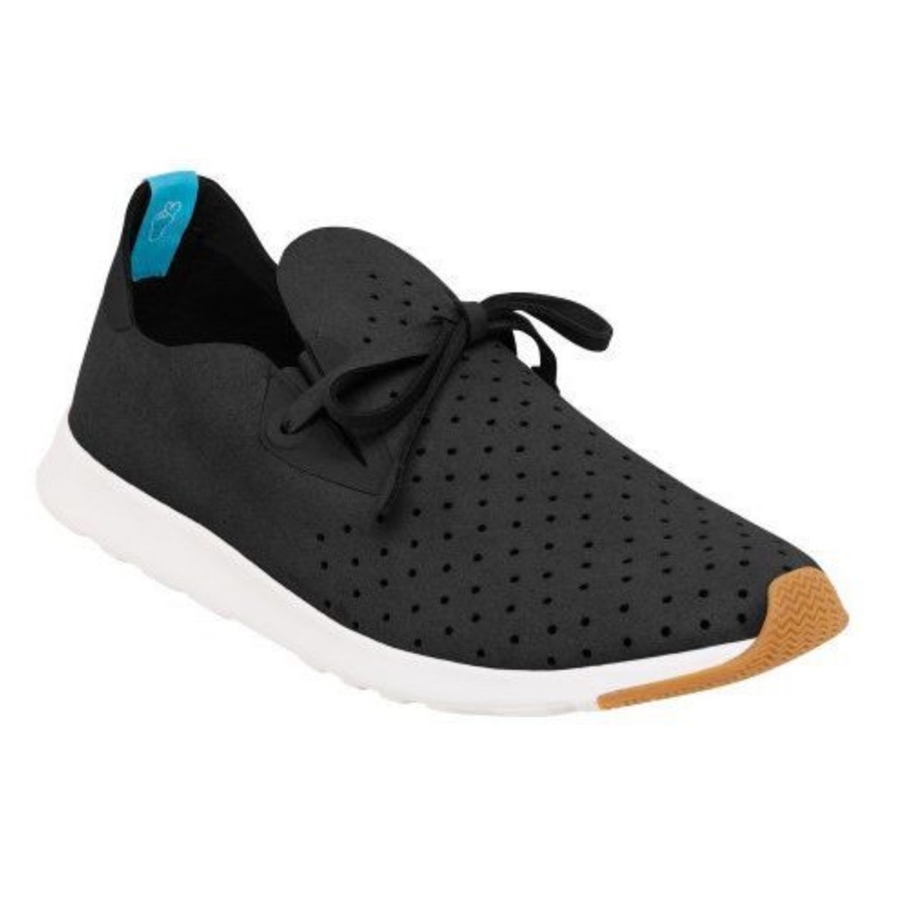 Native Apollo Moc - Jiffy Black / Shell
White / Natural Rubber size W8 like new